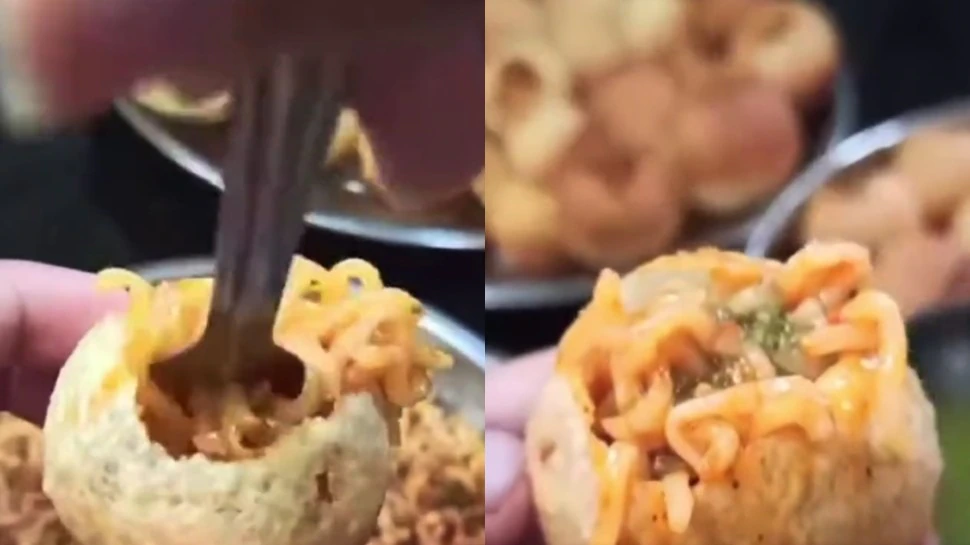 Mind Blowing Yummy Maggi pani-puri Recipe 3 Maggi pani-puri Recipe