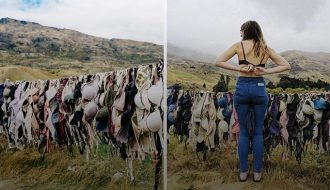 STRANGE- Women tying their ‘BRA’, thousands of undergarments are hanging here