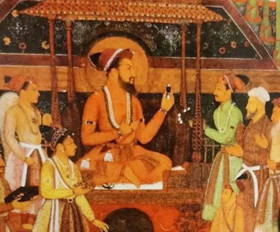 How did Shah Jahan build the Taj Mahal of Agra? 2 Shah Jahan sitting on Takht-e-Taus