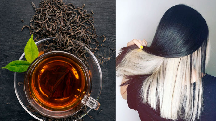 black tea for white hair