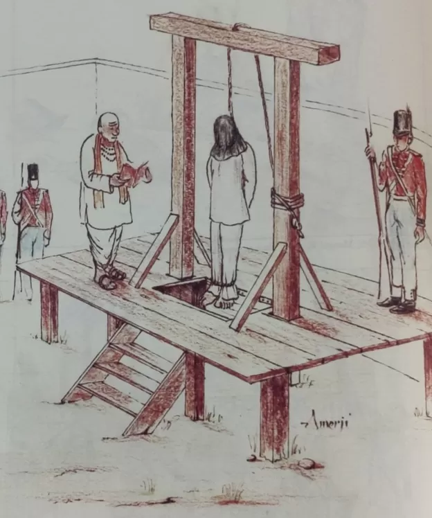 Mangal Pandey fired the first shot of the Revolt of 1857 11 mangal pandey execution