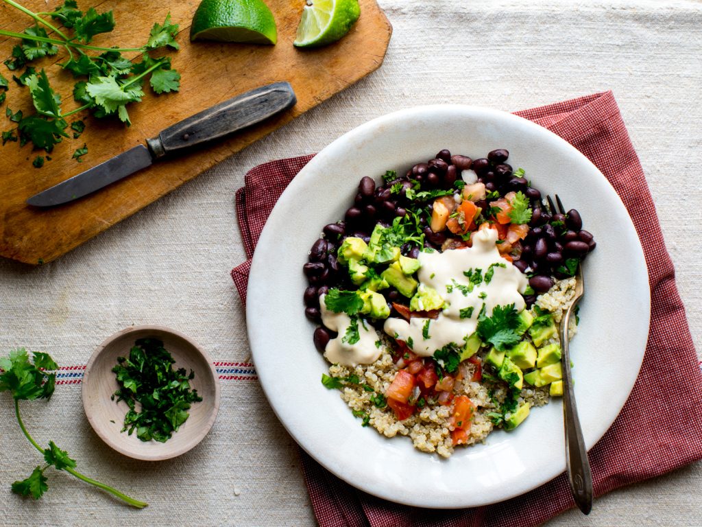 quinoa and black bean bowl