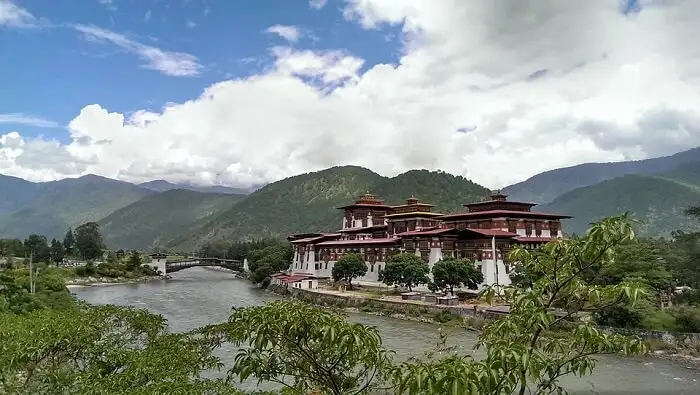 Punakha City in Bhutan