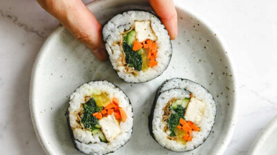Veg Tofu Kimbap Recipe