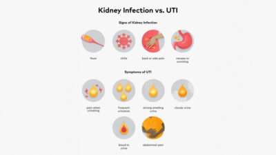 Kidney swelling symptoms in urine